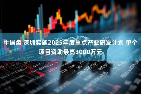 牛操盘 深圳实施2025年度重点产业研发计划 单个项目资助最高3000万元