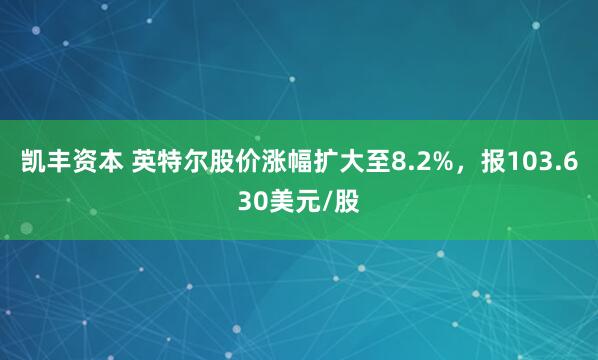 凯丰资本 英特尔股价涨幅扩大至8.2%，报103.630美元/股